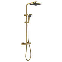 Nuie showers thermostatic bar shower valve with kit (br brass).