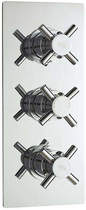 Hudson Reed Kristal Triple Concealed Shower Valve With Diverter (Chrome).