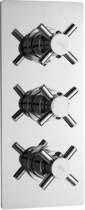 Hudson Reed Kristal 3/4" Thermostatic Concealed Triple Shower Valve.