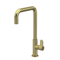 Nuie Kosi Mono Kitchen Tap With Lever Handles (Brushed Brass).