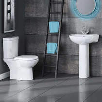 Premier Lawton Bathroom Suite With Toilet, 550mm Basin & Pedestal.