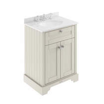 Old London Furniture Vanity Unit, Basin & White Marble 600mm (Sand, 3TH).