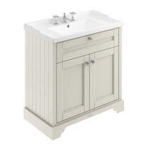 Old London Furniture Vanity Unit With Basins 800mm (Sand, 3TH).