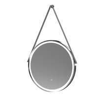 Nuie Furniture Round Illuminated Mirror (600mm, Chrome).