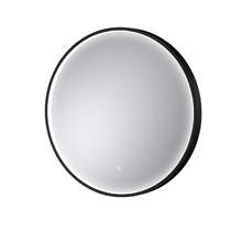 Nuie Furniture Round Illuminated Mirror (600mm, Black).
