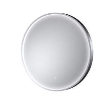 Nuie Furniture Round Illuminated Mirror (600mm, Chrome).