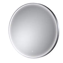 Nuie Furniture Round Illuminated Mirror (800mm, Chrome).