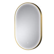 Nuie Furniture LED Mirror With Demister (500x800mm, Br Brass).