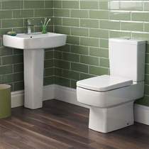 Ultra Mercury Short Projection Toilet, 520mm Basin, Full Pedestal & Seat.