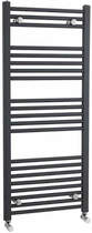 Crown Radiators Straight Ladder Towel Radiator (Anthracite). 1150x500mm.