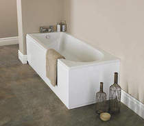 Crown Baths Barmby Single Ended Acrylic Bath & Panels. 1700x750mm.