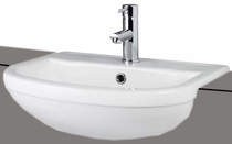 Premier Harmony 500mm Semi Recessed Basin.