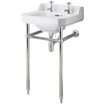 Old London Richmond Washstand With 560mm Basin (2TH, Chrome).