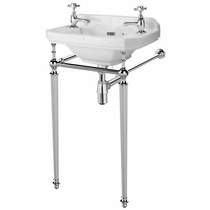 Old London Richmond Washstand With 515mm Basin (2TH, Chrome).
