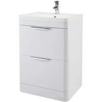 Premier Parade Vanity Unit & Basin 600mm (Gloss White).