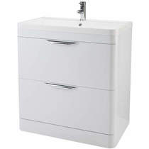 Premier Parade Vanity Unit & Basin 800mm (Gloss White).