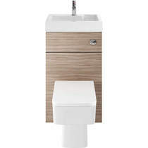 Nuie Furniture 2 In 1 BTW Unit With Basin & Cistern 500mm (Driftwood).