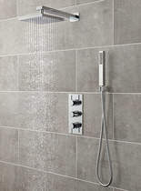 Nuie quest quest triple thermostatic shower valve, head & shower kit.