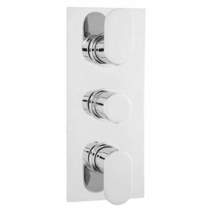 Hudson Reed Reign Triple Thermostatic Shower Valve With 2 Outlets (Chrome).