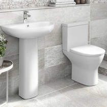 Premier Saffron Bathroom Suite With Pan, Cistern, Basin & Full Pedestal.