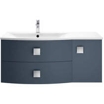 HR Sarenna Wall Hung 1000mm Cabinet & Basin LH (Mineral Blue).