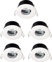 Hudson Reed Lighting 5 x Shower Spot Lights & Cool White LED Lamps (White).