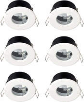 Hudson Reed Lighting 6 x Designer Shower Spot Light Fittings (White, 240V).