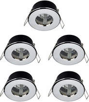 Hudson Reed Lighting 5 x Shower Spot Lights & Cool White LED Lamps (Chrome).