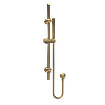 Nuie Showers Round Slide Rail Kit & Wall Outlet (Brushed Brass).