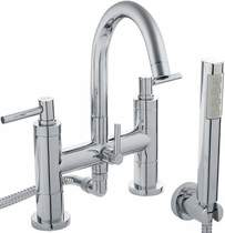 Hudson Reed Tec Bath Shower Mixer Tap, Small Spout & Lever Handles.