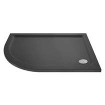 Nuie Trays Offset Quadrant Shower Tray 900x760 (LH, Slate Grey).