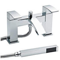 Nuie Vibe Bath Shower Mixer Tap With Kit (Chrome).