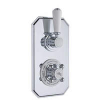 Hudson Reed Topaz Thermostatic Shower Valve With White Handle (1 Way).