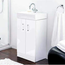 Italia Furniture Floor Standing Vanity Unit With Basin 820x450x320mm.