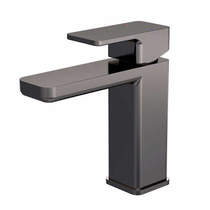 Nuie Windon Basin Mixer Tap With Push Button Waste (Brushed Gun Metal).