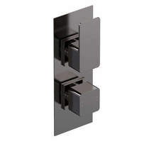 Nuie Windon Concealed Thermostatic Shower Valve (2 Outlets, Gun Metal).
