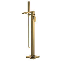 Nuie Windon Floor Standing Bath Shower Mixer Tap (Brushed Brass).