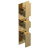 Nuie Windon Concealed Thermostatic Shower Valve (3 Outlets, Brushed Brass).