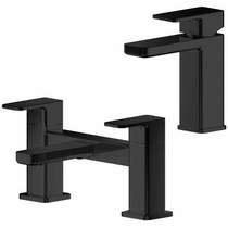 Nuie Windon Basin & Bath Filler Tap Pack (Matt Black).