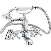 Nuie Viscount Bath Shower Mixer Tap With Large Handset (Chrome).
