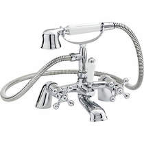Nuie Viscount Bath Shower Mixer Tap With Small Handset (Chrome).
