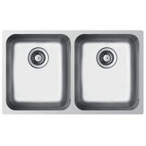 UKINOX Undermount Double Kitchen Sink (740/440mm, S Steel).
