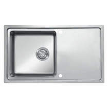 UKINOX Micro Flush Mount Kitchen Sink (860/500mm, S Steel, LH).