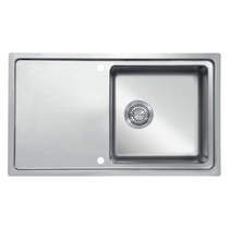 UKINOX Micro Flush Mount Kitchen Sink (860/500mm, S Steel, RH).