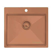 UKINOX ColorX Flush Mount Kitchen Sink (550/505mm, Rose Gold).