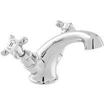 Vado Axbridge Mono Basin Mixer Tap With Crosshead Handles (Chrome).
