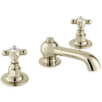 Vado Axbridge 3TH Basin Mixer Tap With Pop Up Waste & Crosshead Handles (Bright Nickel).