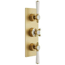 Vado Axbridge Thermostatic Shower Valve With 3 Outlets (Brushed Brass).