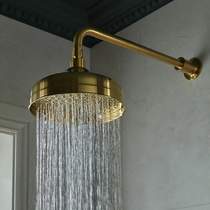Vado Axbridge Traditional Shower Head & Arm (200mm, Brushed Brass).