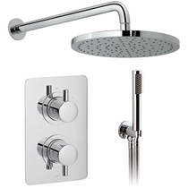 Vado shower packs thermostatic shower set with 2 outlets (chrome).